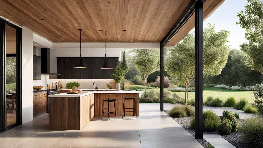 Outdoor Connection: Ranch Kitchen with Patio Access
