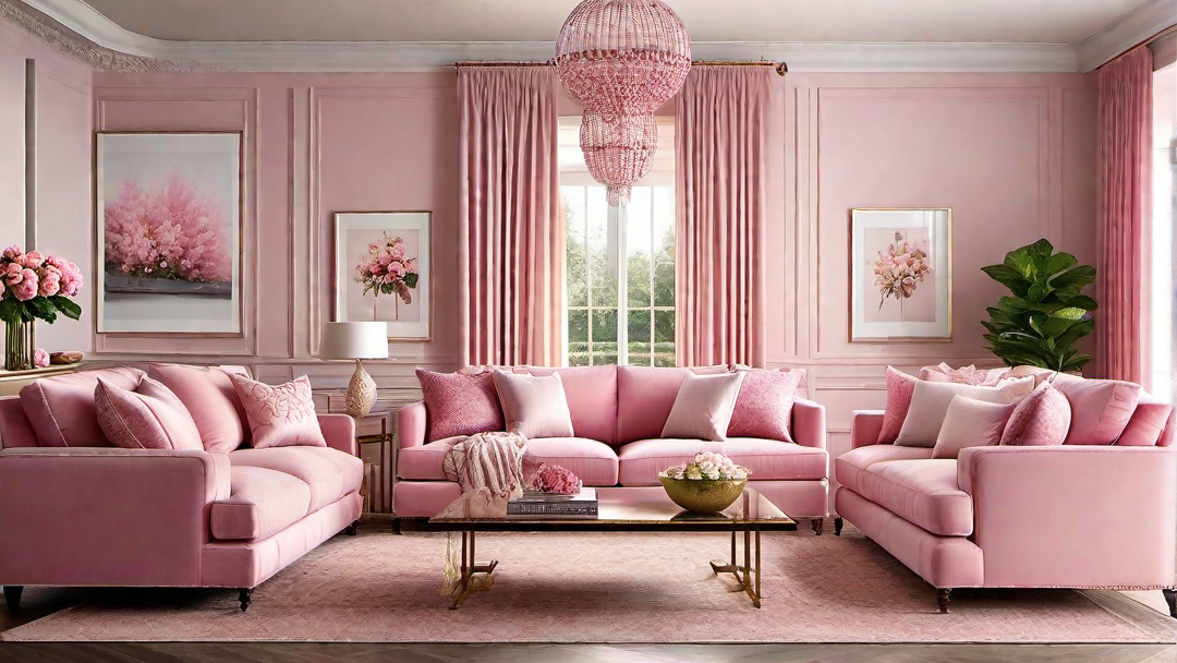 Pink Paradise: Soft and Romantic Hues for a Cozy Living Area