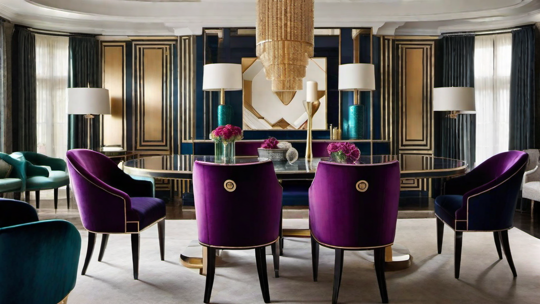 Plush Seating: Comfortable and Stylish Chairs in Art Deco Dining Rooms