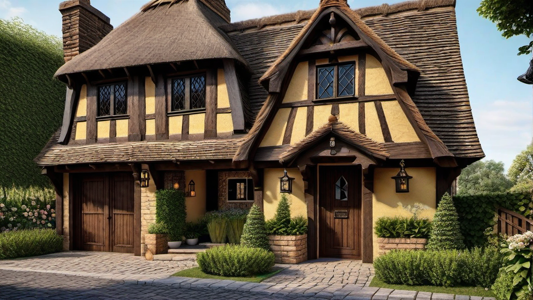 Quaint Charm: Tudor Style Cottage with Thatched Roof