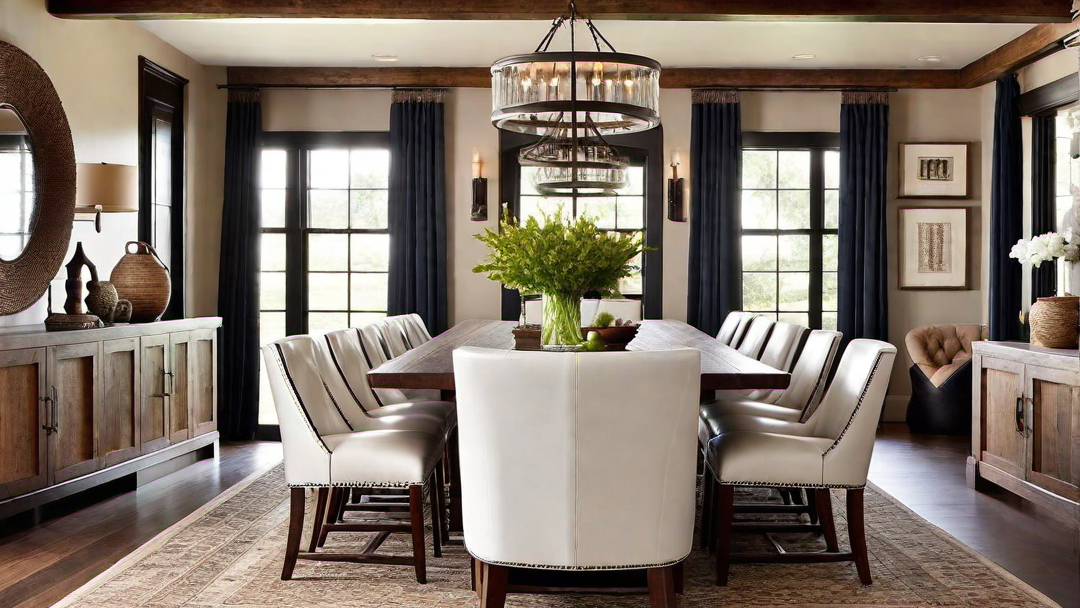 Ranch House Elegance: Formal Dining Room with Western Flair