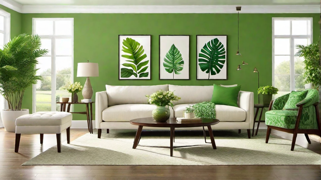 Refreshing Green: Natural and Calming Living Room Decor