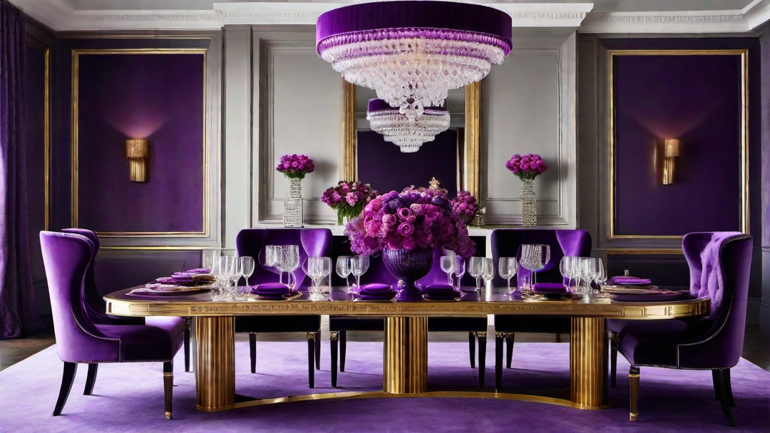 Regal Affair: Vibrant Purple Dining Space