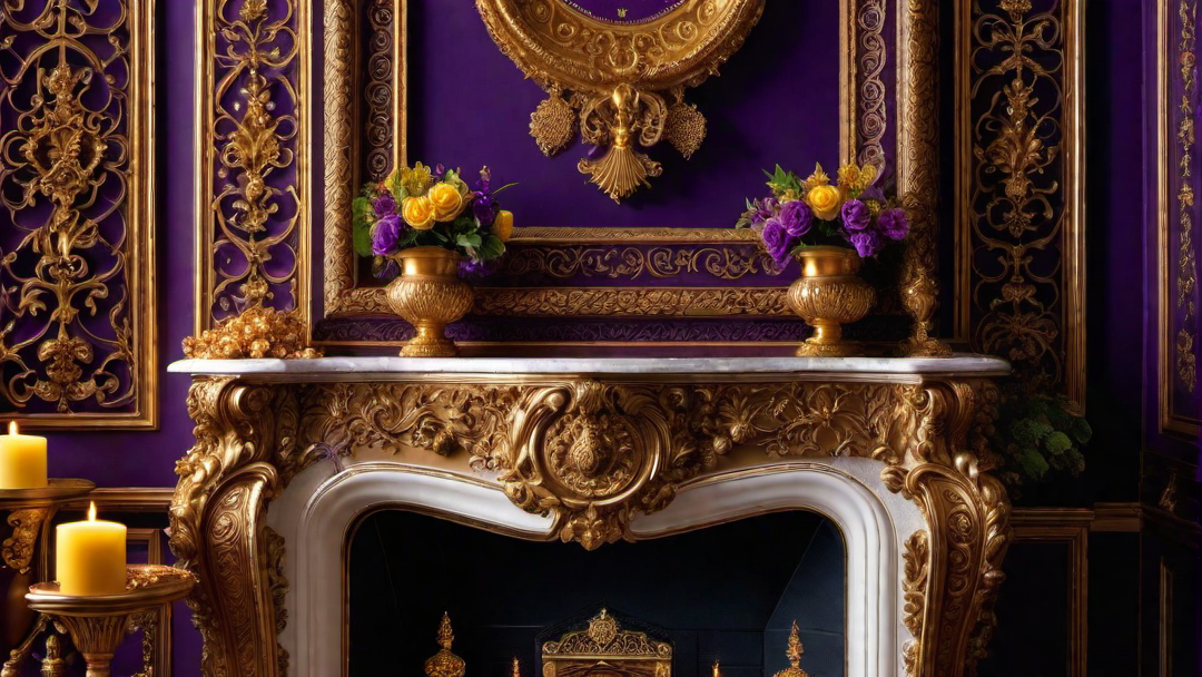 Regal Hues: Fireplace Design Fit for Royalty