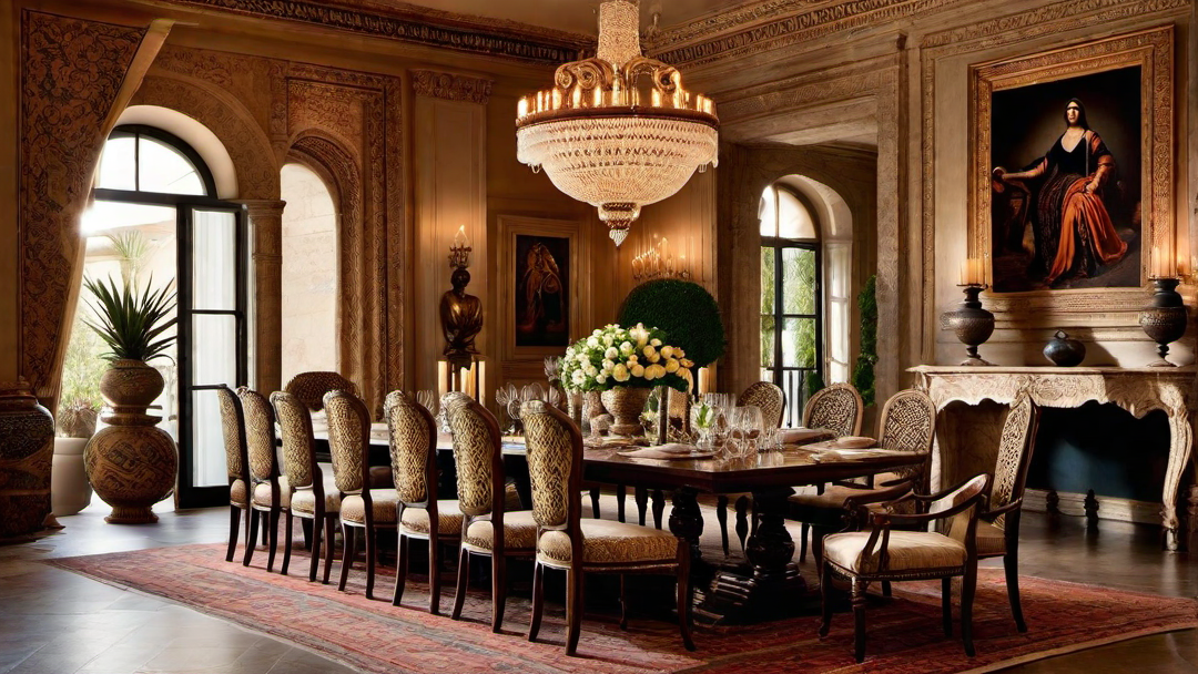 Rich History: Antiquities and Artifacts as Decor in Mediterranean Dining Rooms