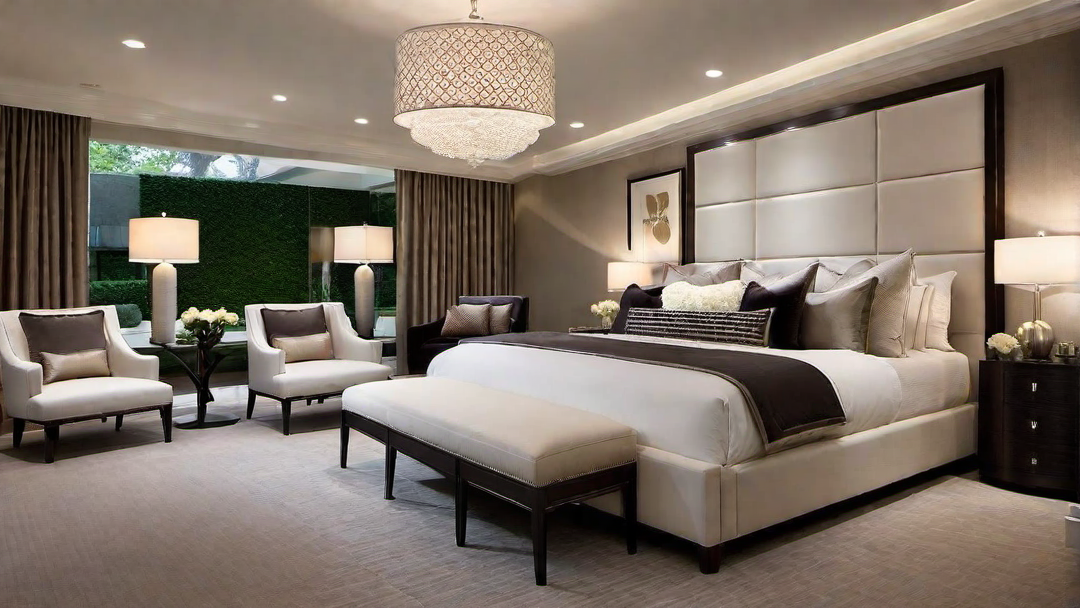 Romantic Escape: Modern Bedroom with Soft Lighting