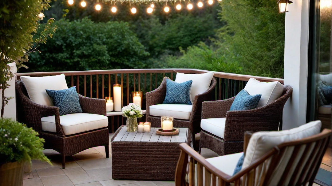 Romantic Hideaway: Intimate Balcony Setting for Two