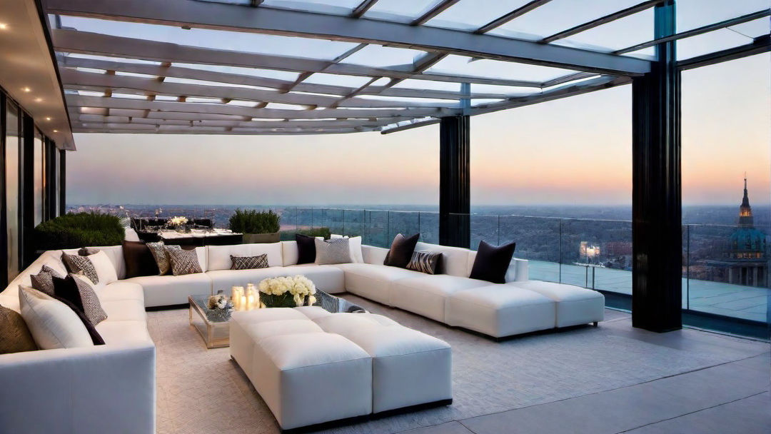 Rooftop Oasis: Luxurious Sparkling Terrace with Skyline Views