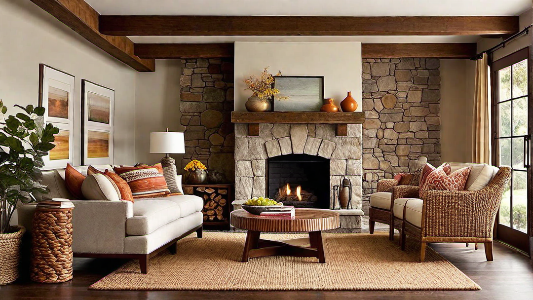 Rustic Appeal: Stone Accents in a Craftsman Style Living Room