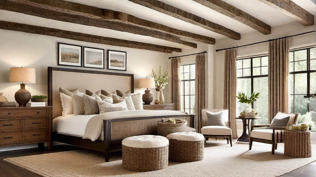 Rustic Charm: Exposed Wooden Beams and Neutral Tones
