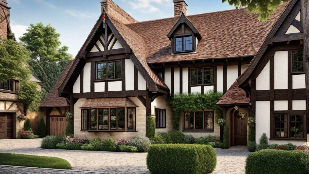 Rustic Elegance: Tudor Style Home with Exposed Timber Beams