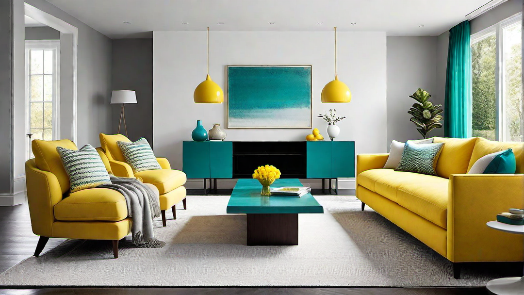 Scandinavian Brightness: Vibrant Living Room with Clean Lines