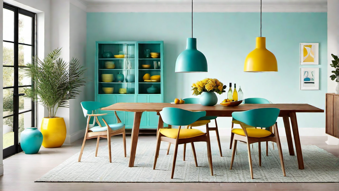 Scandinavian Charm: Colorful Dining Room with Nordic Influences