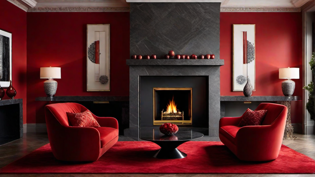 Sizzling Scarlet: Captivating Drama for a Striking Fireplace