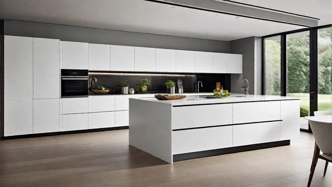 Sleek and Minimalistic: White and Stainless Steel Accents