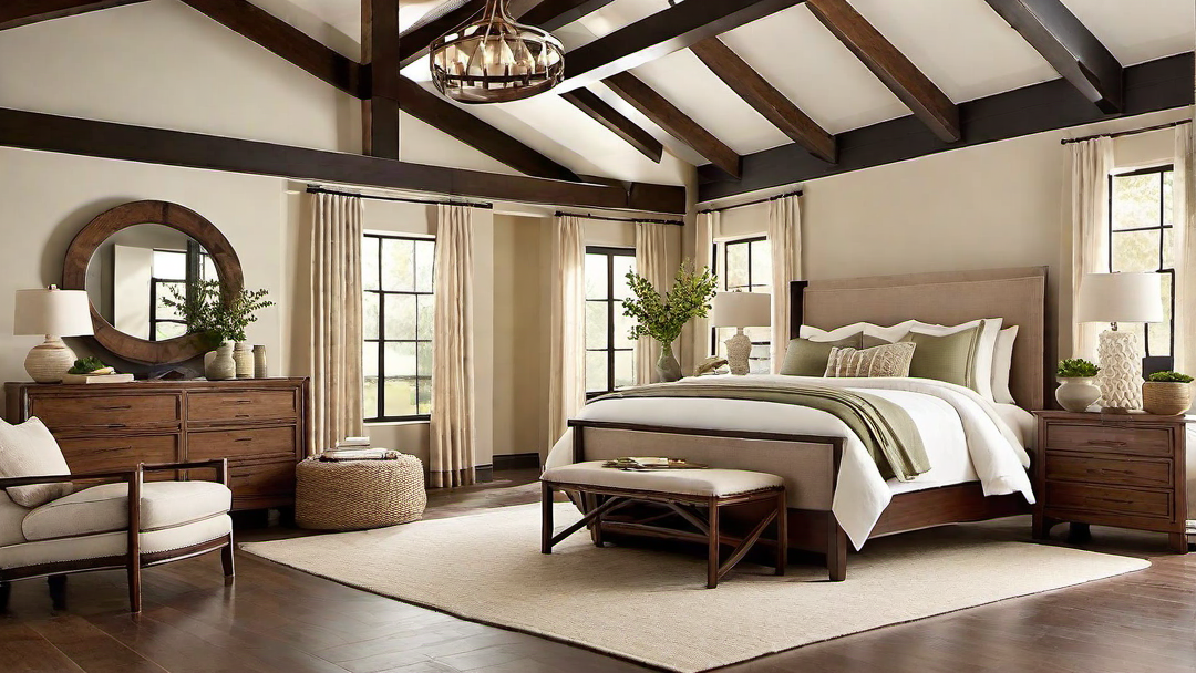 Soothing Neutrals: Beige and Earthy Tones in Ranch Style Bedrooms