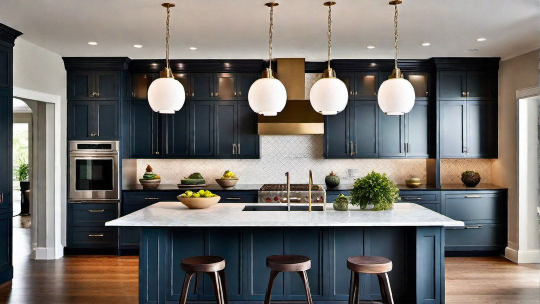 Statement Lighting: Contemporary Kitchen with Unique Fixtures