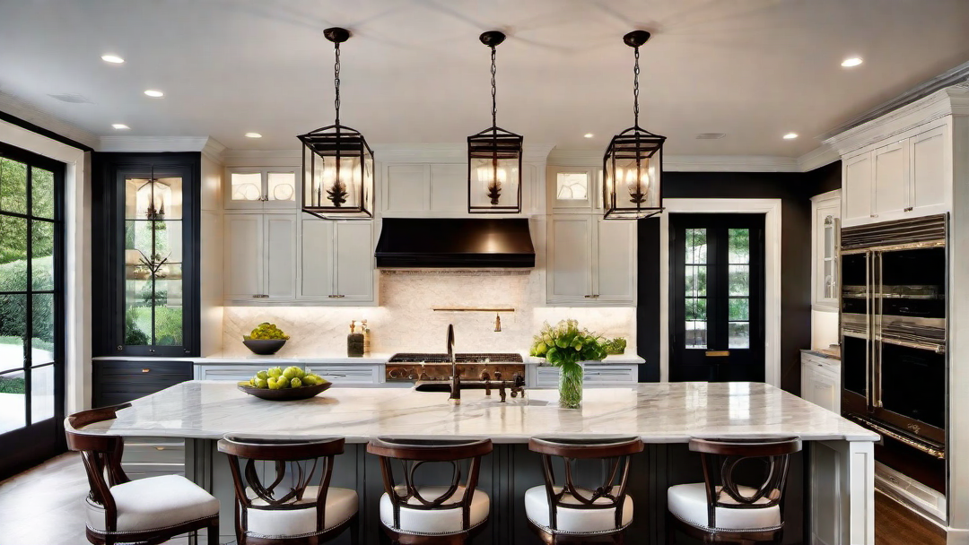 Statement Lighting: Illuminating Colonial Kitchen Spaces