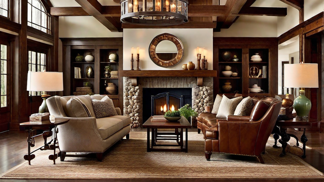 Staying True to Tradition: Antiques in Craftsman Style Great Rooms