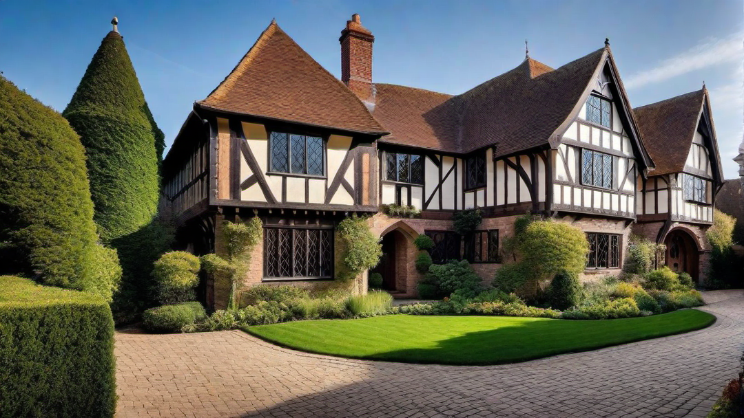Storybook Elegance: Tudor Style Home with Turret
