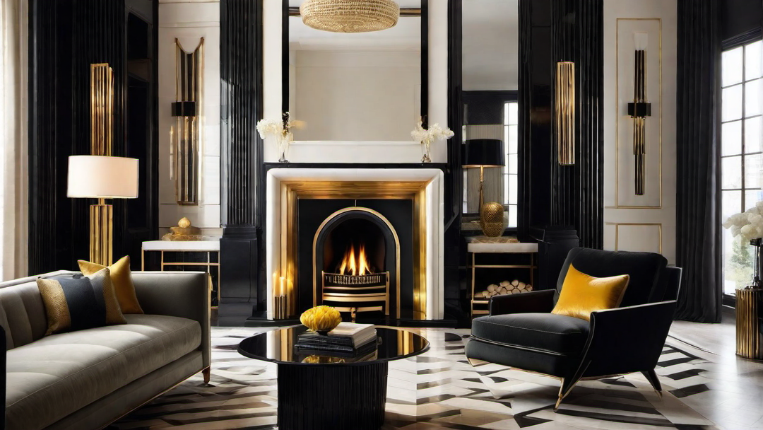 Streamlined Glamour: Sleek Design Elements in Art Deco Fireplace