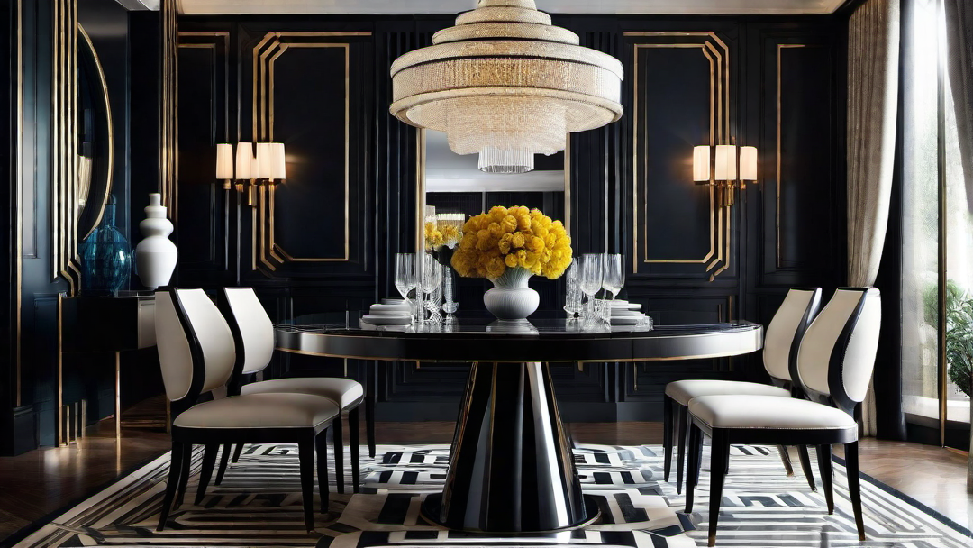 Streamlined Luxury: Streamlined Furnishings in Art Deco Dining Room Designs