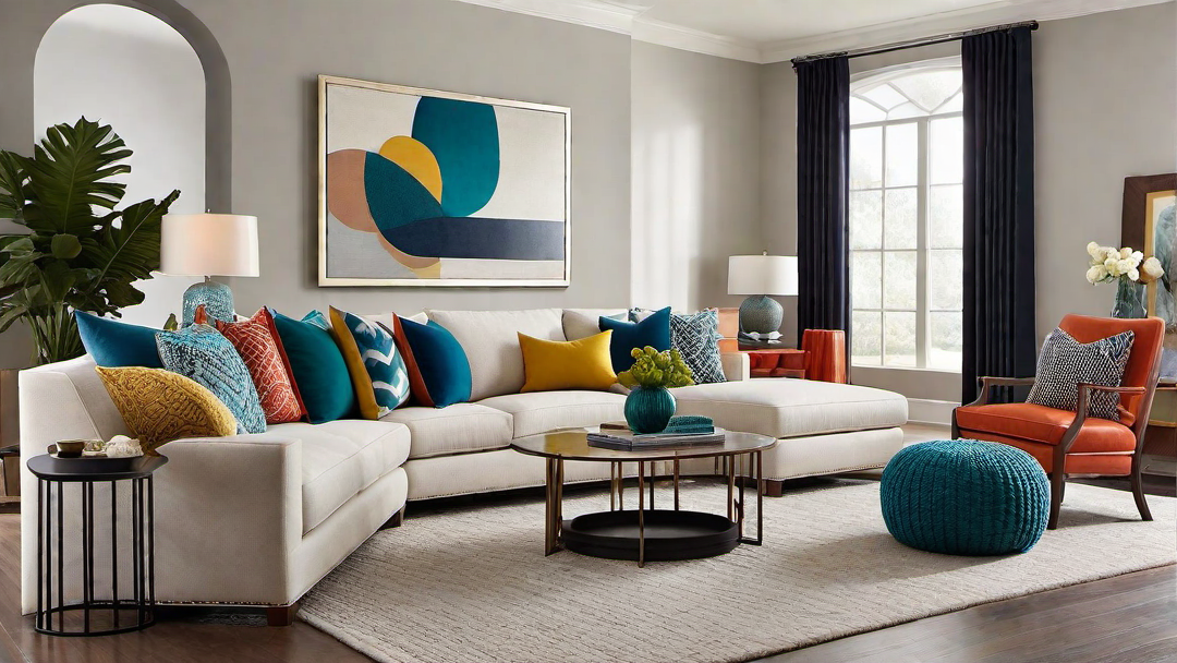 Subtle Pops of Color: Adding Playful Accents to a Neutral Great Room