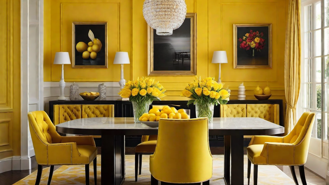 Sunny Delight: Vibrant Yellow Dining Room Design