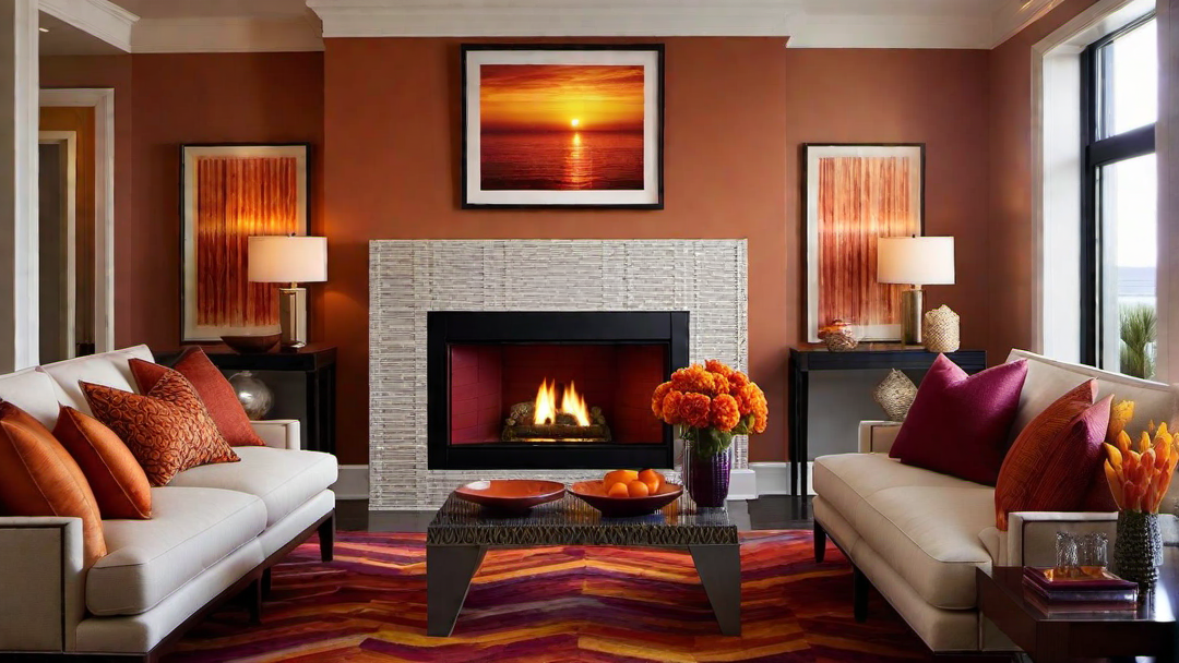 Sunset Hues: Fireplace Inspired by the Colors of Dusk