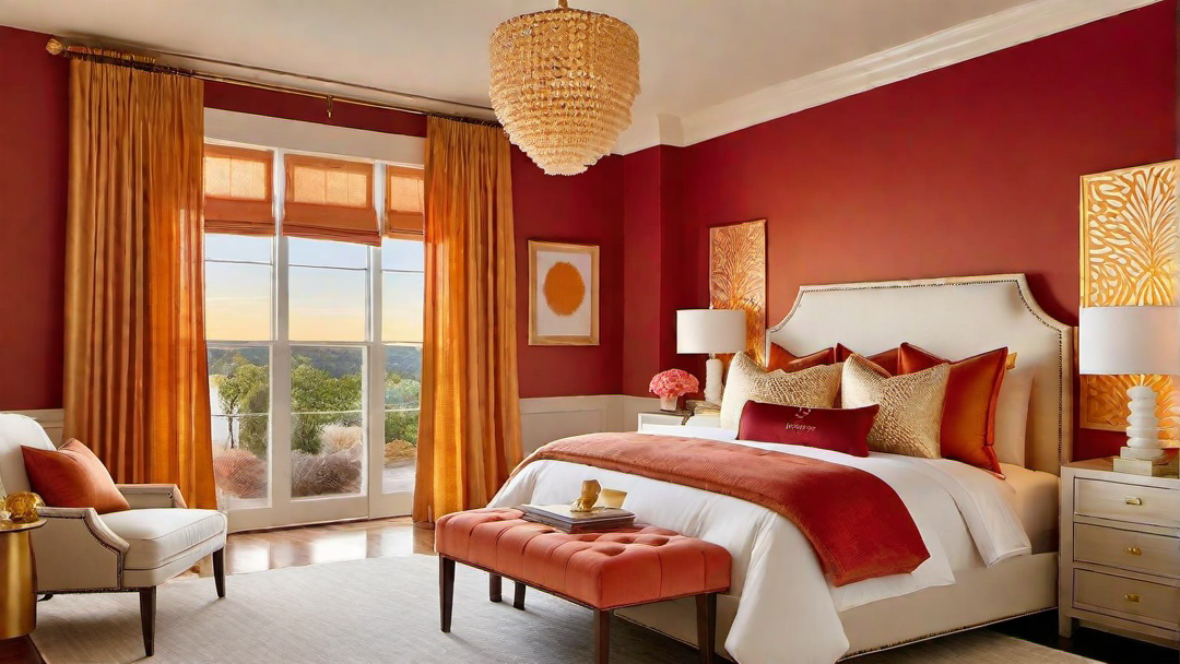 Sunset Vibes: Warm and Vibrant Bed Room Color Scheme