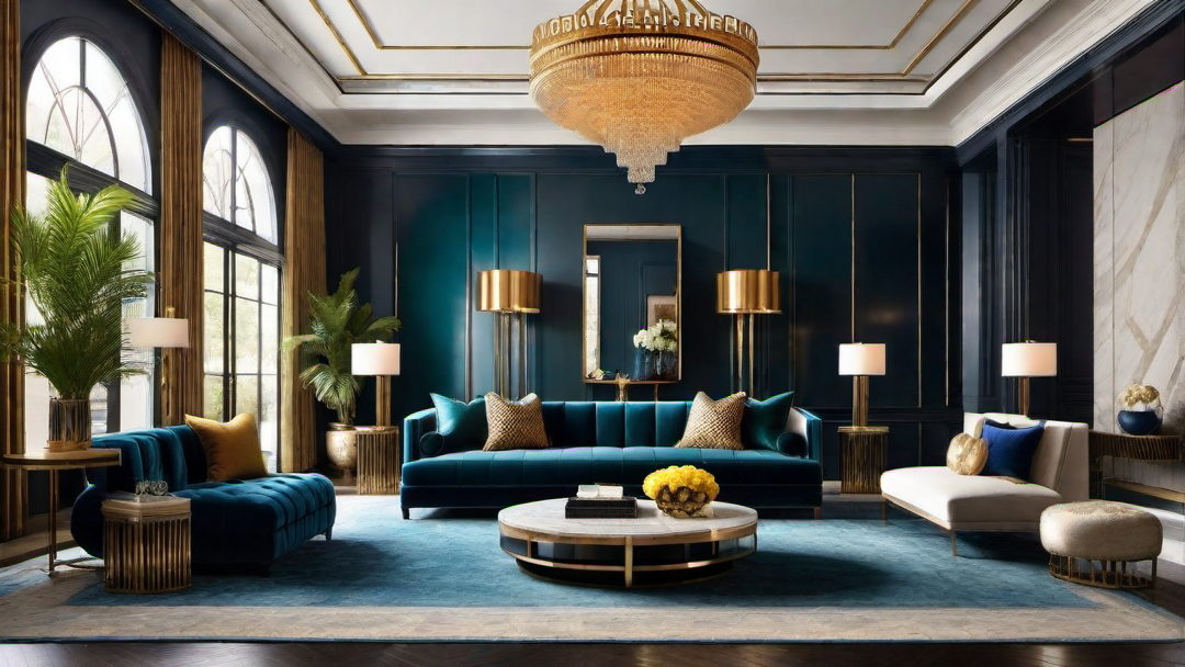 Symmetry and Balance in Art Deco Great Room Layout