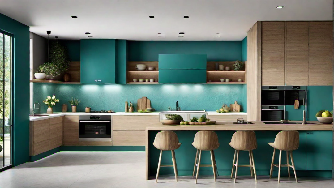 Teal Tranquility: Peaceful and Soothing Kitchen Colors