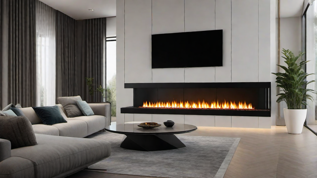 Tech-savvy Comfort: Modern Fireplace with Smart Features