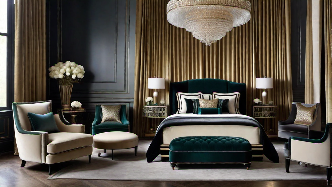 Textured Fabrics: Plush Velvets and Silks in Art Deco Bedroom Design