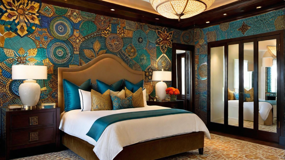 Tiled Accents: Intricate Mosaic Patterns in Mediterranean Bedroom