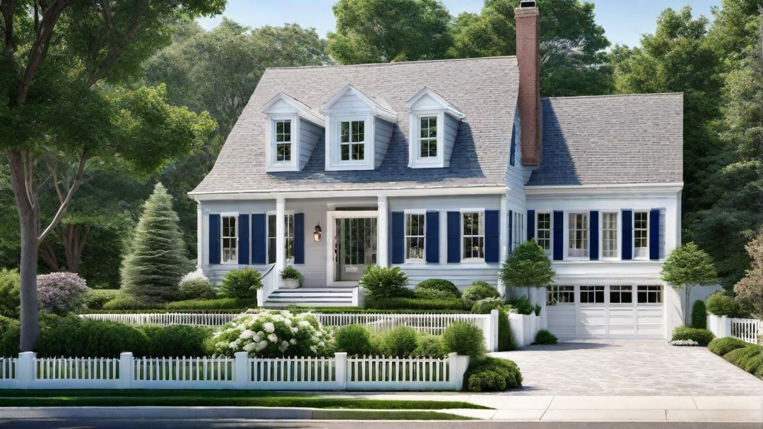Traditional Cape Cod Colors: Soft Hues of White, Blue, and Gray