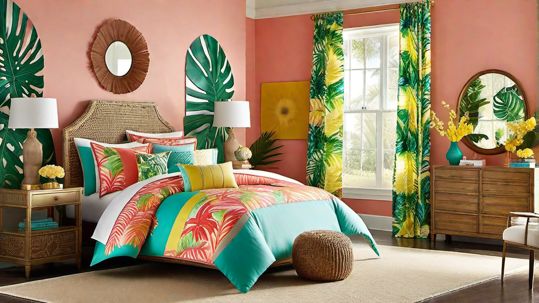 Tropical Paradise: Bright and Playful Colors for a Lively Bedroom