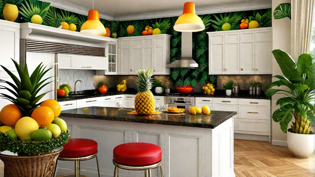 Tropical Paradise: Exotic Fruits and Florals in Kitchen Decor