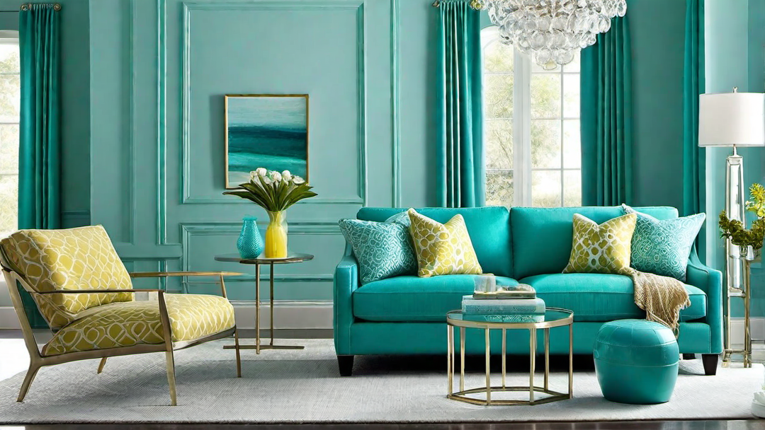 Turquoise Tranquility: Cool and Serene Ambiance in Your Living Space