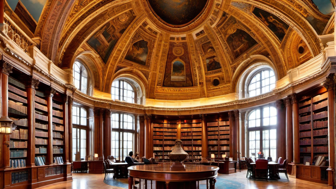 Unique Architectural Features: Libraries with Dome Ceilings or Spiral Staircases