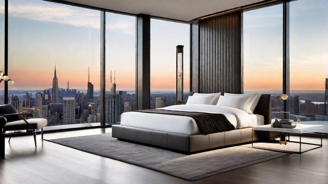 Urban Oasis: Contemporary Bedroom with City Views