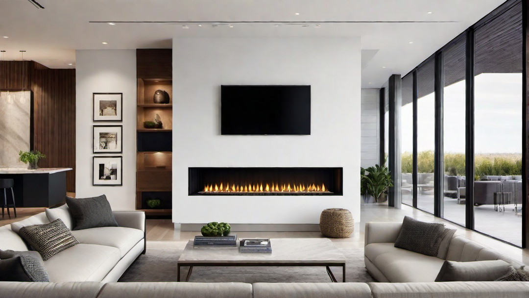 Urban Sophistication: Wall-Mounted Contemporary Fireplace