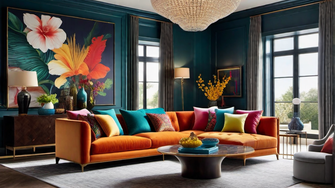 Vibrant Color Palette: Bold and Bright Living Room