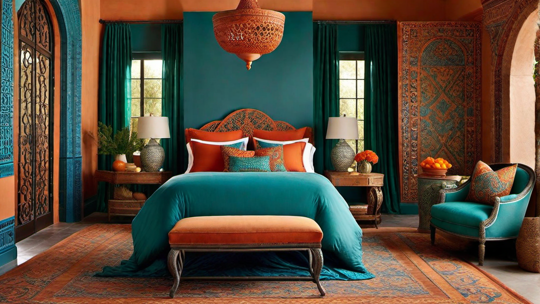 Vibrant Colors: Mediterranean Style Bedroom with Bold Hues