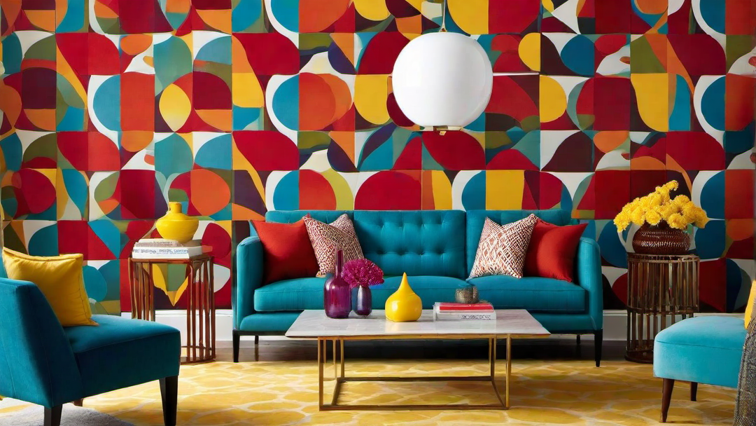 Vibrant Statement Wall: Bold and Colorful Feature