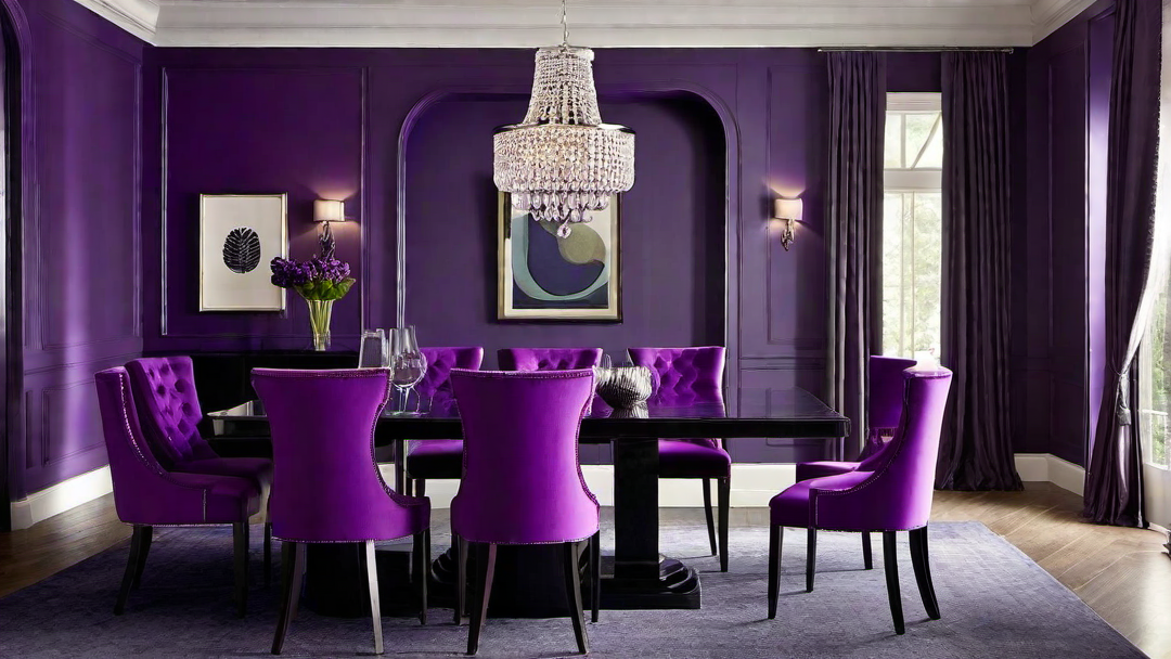 Vibrant Violet: Adding a Pop of Color to the Dining Room