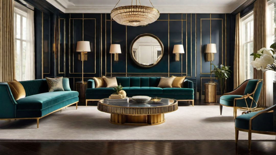 Vintage Glam: Retro Art Deco Living Room Design Inspiration