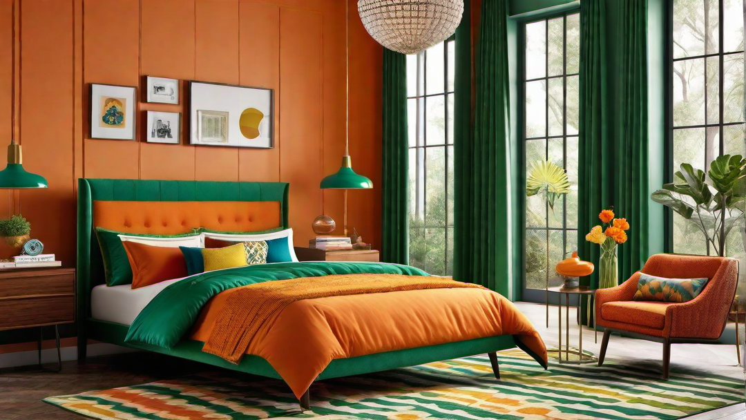 Vintage Revival: Vibrant Bed Room with Retro Touches
