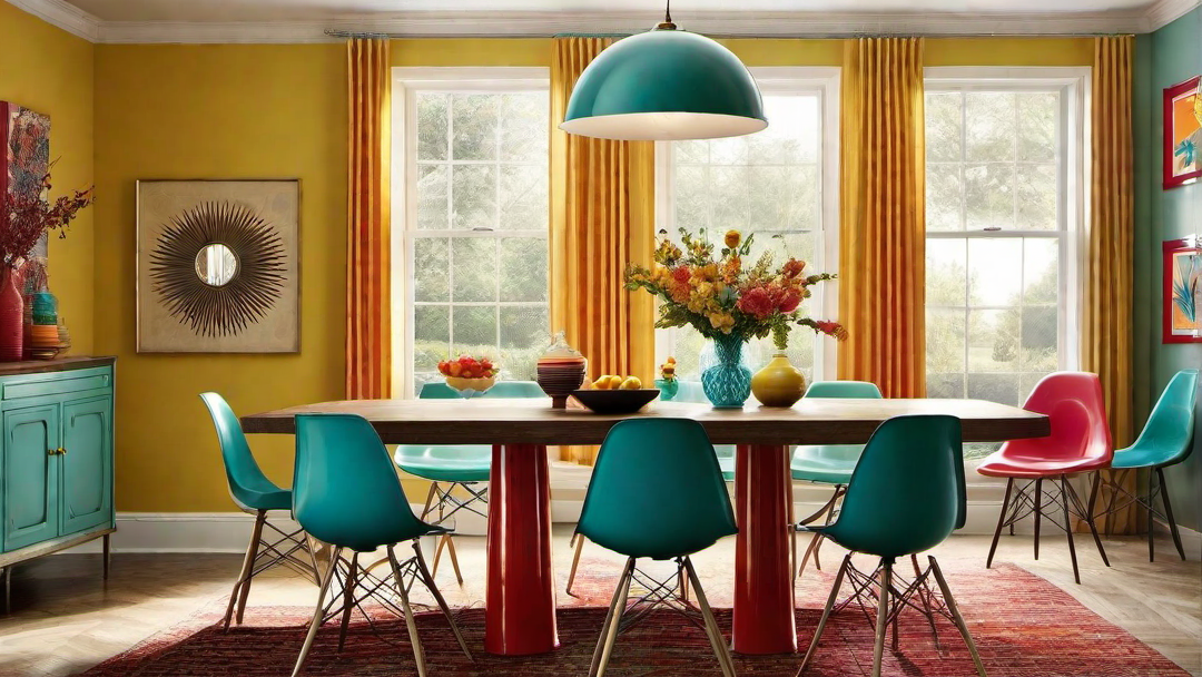 Vintage Vibes: Vibrant Retro Dining Space