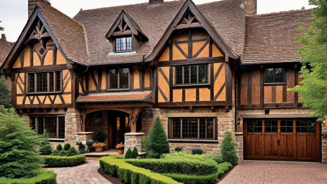 Warm Inviting Ambiance: Tudor Style Home with Cozy Fireplace
